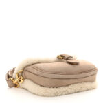Suede Shearling Small Bobby Flap Beige - Image 4