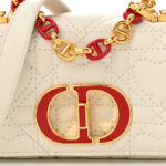 Supple Calfskin Cannage Dioramour Micro Caro Bag Latte - Image 7