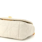 Supple Calfskin Cannage Dioramour Micro Caro Bag Latte - Image 9