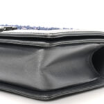 Tweed Metallic Lambskin Medium Boy Flap Silver - Image 9