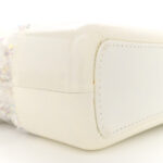 Tweed PVC Patent Chevron Quilted Medium Gabrielle Hobo White - Image 12