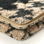 Tweed Shearling Quilted Chanel Wallet On Chain WOC Beige Black - Image 9