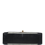 Vintage Chanel Medium Diana Flap Bag White and Black Lambskin Gold Hardware - Image 6