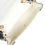 Vintage Chanel Medium Diana Flap Bag White and Black Lambskin Gold Hardware - Image 8