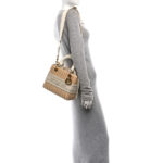 Wicker Oblique Medium Lady Dior Bag Beige - Image 2