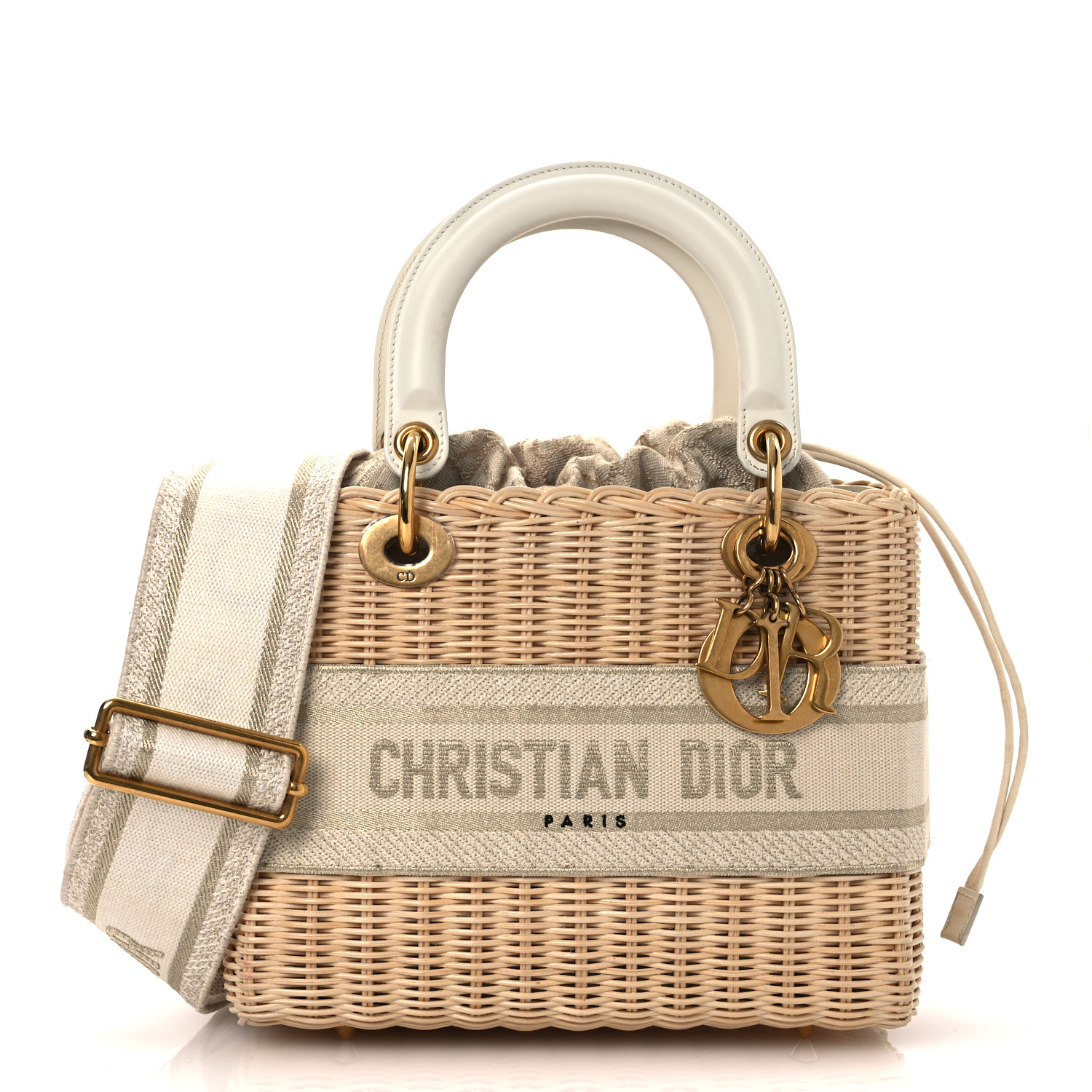 Wicker Oblique Medium Lady Dior Bag Beige16 Wicker Oblique Medium Lady Dior Bag Beige - Image 1