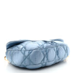 X ERL Satin Cannage Micro Venice Saddle Bag Blue - Image 4