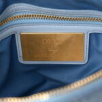 X ERL Satin Cannage Micro Venice Saddle Bag Blue - Image 8