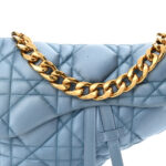 X ERL Satin Cannage Micro Venice Saddle Bag Blue - Image 5
