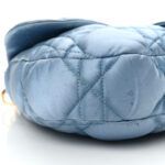 X ERL Satin Cannage Micro Venice Saddle Bag Blue - Image 9