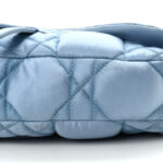 X ERL Satin Cannage Micro Venice Saddle Bag Blue - Image 10