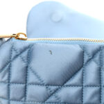 X ERL Satin Cannage Micro Venice Saddle Bag Blue - Image 11