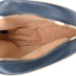 Azalea Calfskin Matelasse Diagonal Mini Torchon GG Marmont Round Shoulder Bag Blue Agata Mystic White - Image 5