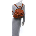 Calfskin Bamboo Backpack Brown - Image 2