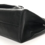 Calfskin Bamboo Handle Tote Black - Image 11