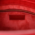 Calfskin Crocodile Embossed Large Sac De Jour Carryall Lipstick Red - Image 8