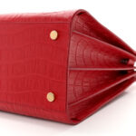 Calfskin Crocodile Embossed Large Sac De Jour Carryall Lipstick Red - Image 11