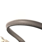 Calfskin Lady Bamboo Top Handle Bag Grey White - Image 12