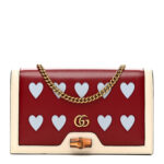 Calfskin Lovelight Mini Diana Chain Bag Mystic White Red