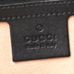 Calfskin Matelasse GucciGhost Medium GG Marmont Chain Shoulder Bag Black New Acquamarine - Image 5
