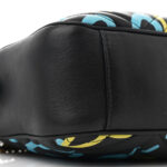 Calfskin Matelasse GucciGhost Medium GG Marmont Chain Shoulder Bag Black New Acquamarine - Image 8