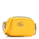 Calfskin Matelasse Mini GG Marmont Chain Shoulder Bag Stone Topaz