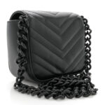 Calfskin Matelasse Monochrome GG Marmont Chain Belt Bag Black - Image 3
