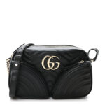 Calfskin Matelasse Small GG Marmont 2.0 Shoulder Bag Black