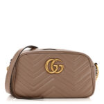 Calfskin Matelasse Small GG Marmont Chain Shoulder Bag Porcelain Rose - Image 3