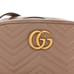 Calfskin Matelasse Small GG Marmont Chain Shoulder Bag Porcelain Rose - Image 8