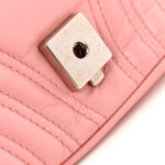 Calfskin Matelasse Small GG Marmont Shoulder Bag Wild Rose - Image 14