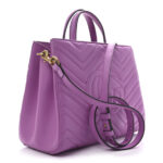 Calfskin Matelasse Small GG Marmont Tote Candy Mousse - Image 3