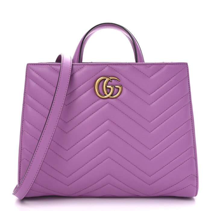 Calfskin Matelasse Small GG Marmont Tote Candy Mousse - Image 1