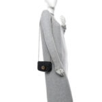 Calfskin Matelasse Super Mini GG Marmont Shoulder Bag Black - Image 2