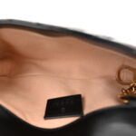 Calfskin Matelasse Super Mini GG Marmont Shoulder Bag Black - Image 6