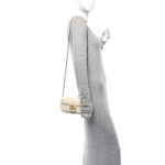 Calfskin Matelasse Super Mini GG Marmont Shoulder Bag White - Image 2