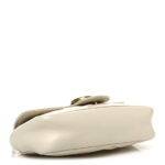 Calfskin Matelasse Super Mini GG Marmont Shoulder Bag White - Image 4