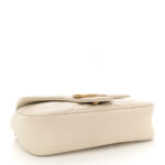 Calfskin Matelasse Super Mini GG Marmont Shoulder Bag White - Image 10
