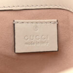 Calfskin Matelasse Super Mini GG Marmont Shoulder Bag White - Image 12