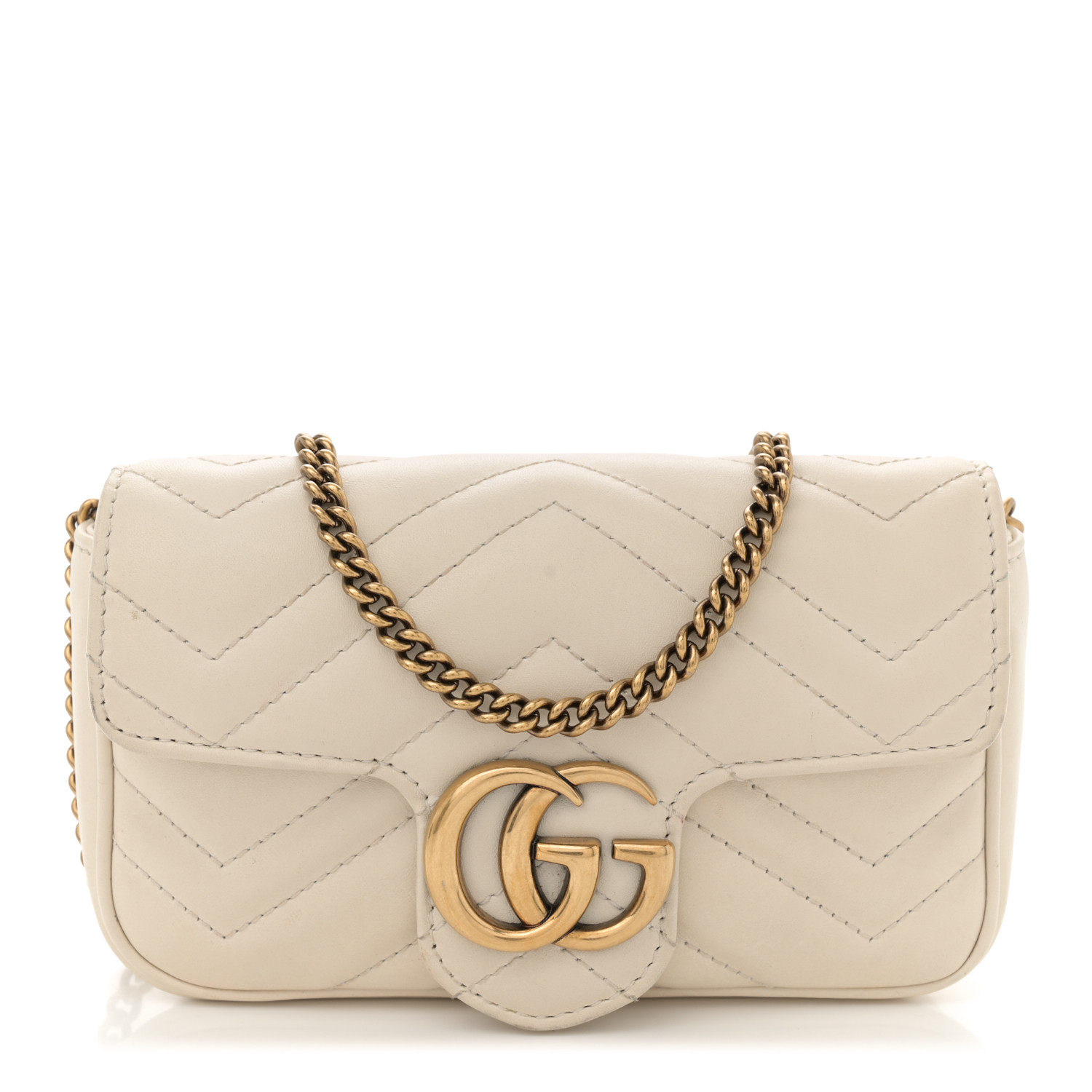 Calfskin Matelasse Super Mini GG Marmont Shoulder Bag White14 Calfskin Matelasse Super Mini GG Marmont Shoulder Bag White - Image 1