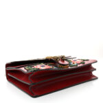 Calfskin Web Raccoon Embroidered Medium Dionysus Shoulder Bag Red - Image 4