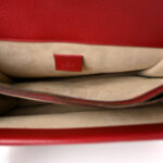 Calfskin Web Raccoon Embroidered Medium Dionysus Shoulder Bag Red - Image 6