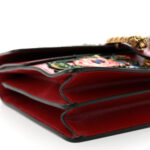 Calfskin Web Raccoon Embroidered Medium Dionysus Shoulder Bag Red - Image 10