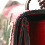 Calfskin Web Raccoon Embroidered Medium Dionysus Shoulder Bag Red - Image 12