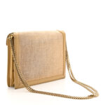Canvas Calfskin Classic Monogram Cassandra Clasp Bag Grege Brown Gold - Image 7