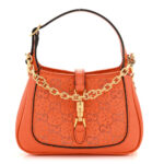 Canvas Lizard Crystal GG Monogram Mini Jackie 1961 Orange - Image 11