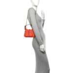 Canvas Lizard Crystal GG Monogram Mini Jackie 1961 Orange - Image 2