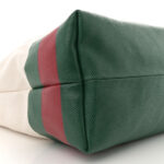 Canvas Logo Embossed Ophidia Tote Beige - Image 9