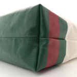 Canvas Logo Embossed Ophidia Tote Beige - Image 10