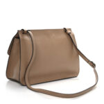 Cellarius Calfskin Medium Bamboo Daily Flap Shoulder Bag Camelia - Image 3